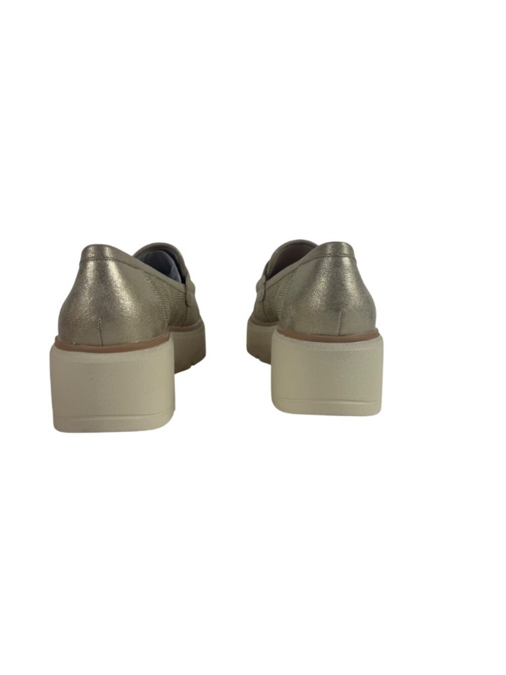Dr. Scholl's Nice Day Max Platform Loafers Womens Size 10 Metallic Gold Slip-On - Picture 5 of 10